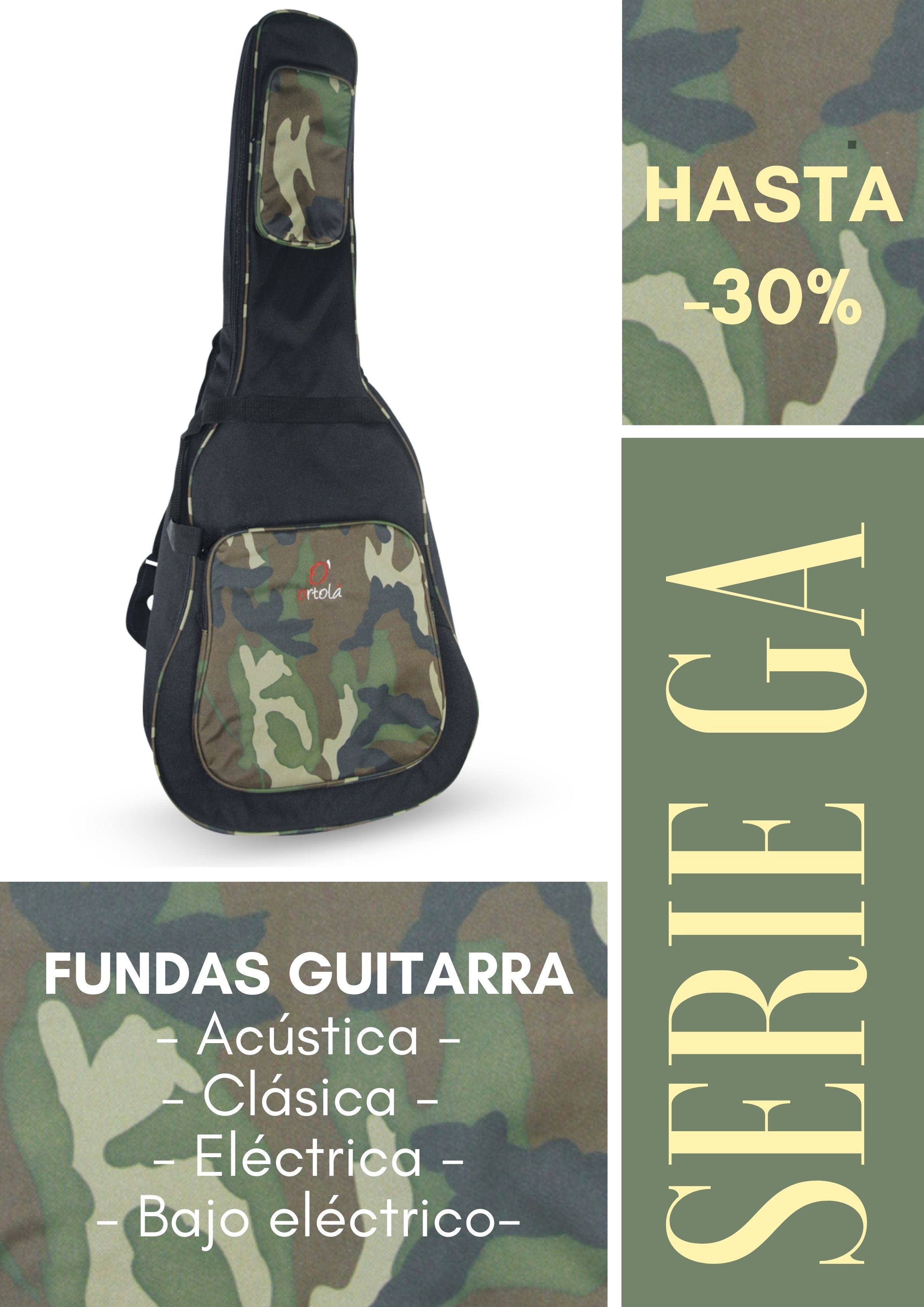 Fundas guitarra clásica, acústica, eléctrica y bajo eléctrico. 