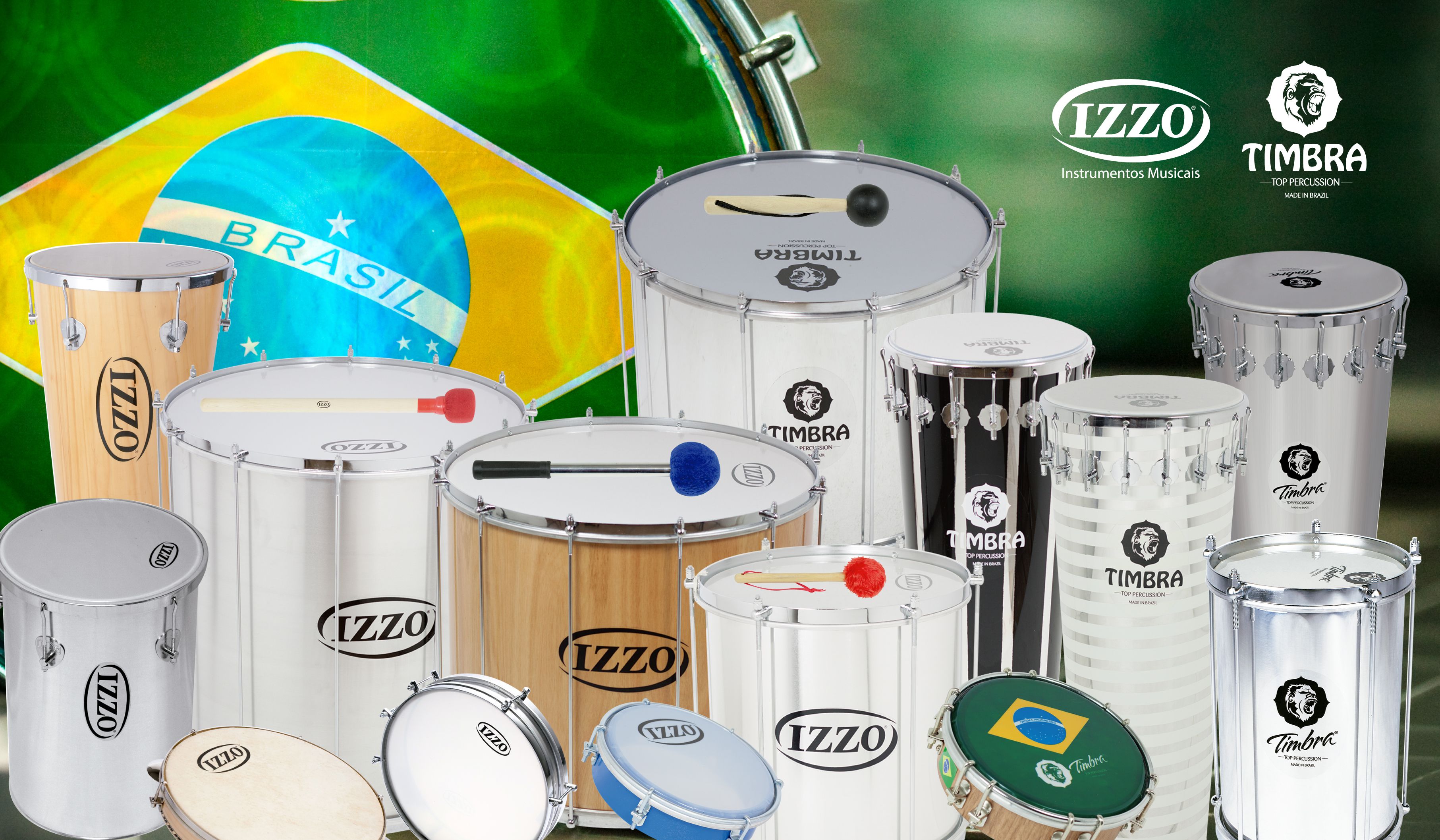Instrumentos de percusión brasileña. 
