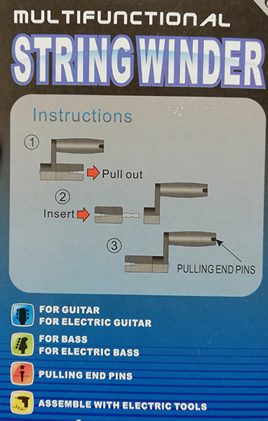 Manivela cuerdas guitarra multifuncional a009cp