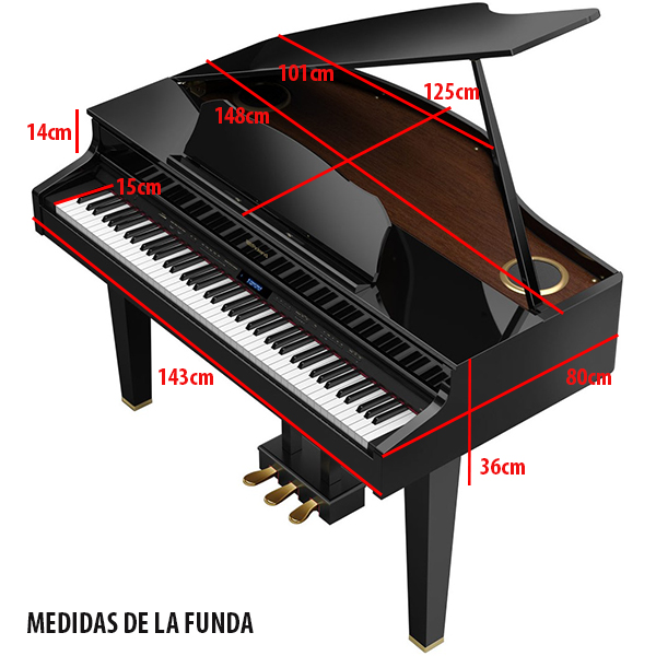 Funda piano digital cola roland gp-607