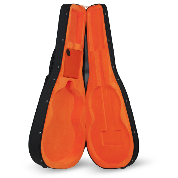 Estuche Guitarra Clasica Styrofoam Ref. Rb730 Interior Naranja Con Logo
