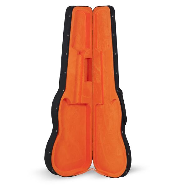 Estuche Bajo Electrico Styrofoam Ref. Rb733 Interior Naranja Con Logo