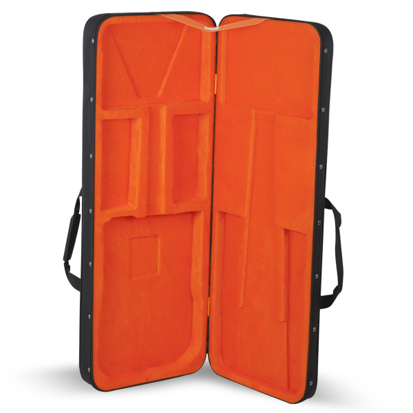 Estuche Guitarra Electrica Styrofoam Rectangular Ref. Rb645 Interior Naranja Sin Logo