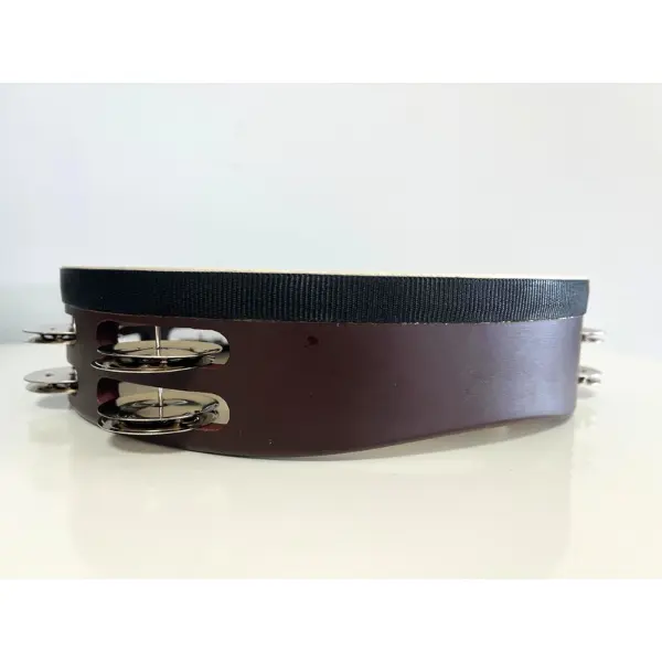 [6499] Pandereta Doble 25Cm C_Parche Nogal Stf5065.webp