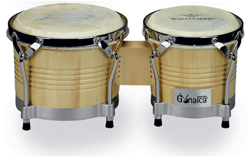 Juego de bongos madera 8"-9" natural r00112