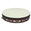 Pandereta Sencilla 25 Cm C/Parche Nogal Stf5060