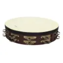 Pandereta Doble 25 Cm C/Parche Nogal Stf5065