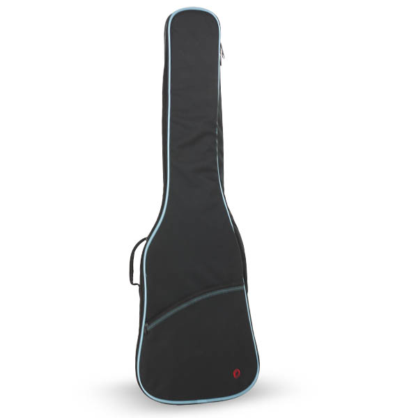 [7906-207] Electric bass guitar bag ref. 33-b with logo (207 - Black vies turquoise)