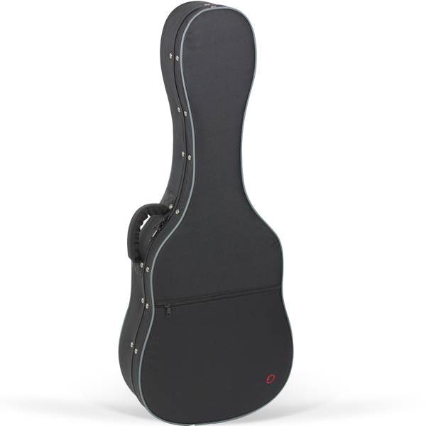 Estuche Guitarra Clsica Estrecha Styrofoam Ref. Rb616 Con Logo Ortola 081 - Negro/gris