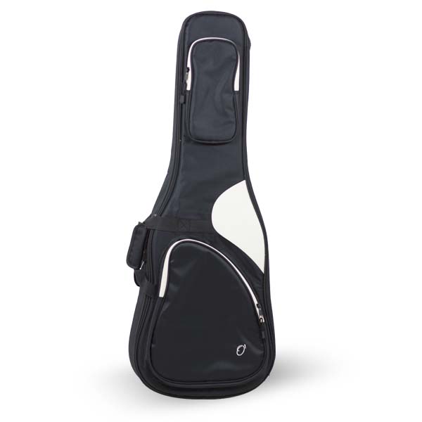 Funda Guitarra Electrica 20mm PE Ref. 49-B Mochila Con Logo Ortola 043 - Negro blanco