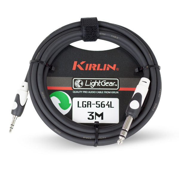 Cable Audio Lga-564L-3M Jack M - Mini Jack M Kirlin 001 - Negro