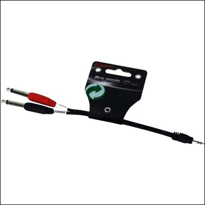 [4906] Cable Audio Ye-362-0.15M Mini Jack M - 2 Jack M
