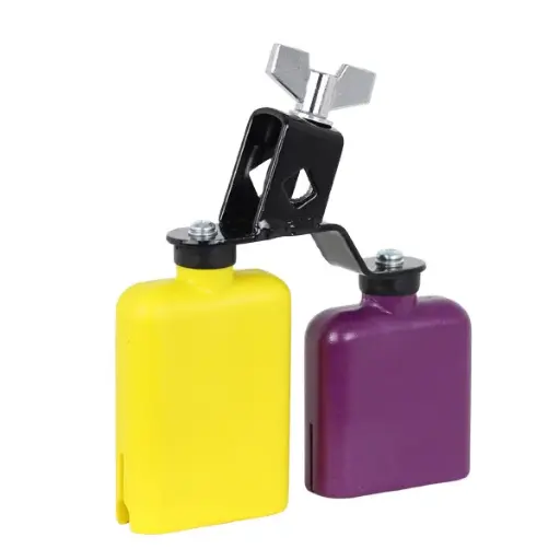 [5156] Temple Block Plastico Amarillo-Morado Db0733 Doble